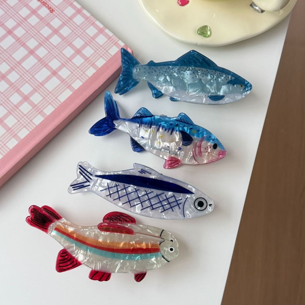 Korean Girls Lifestyle - Haarspange Meeres-Tier-Haarklammer PVC Thunfisch Meereslebewesen Fisch-Haarspange