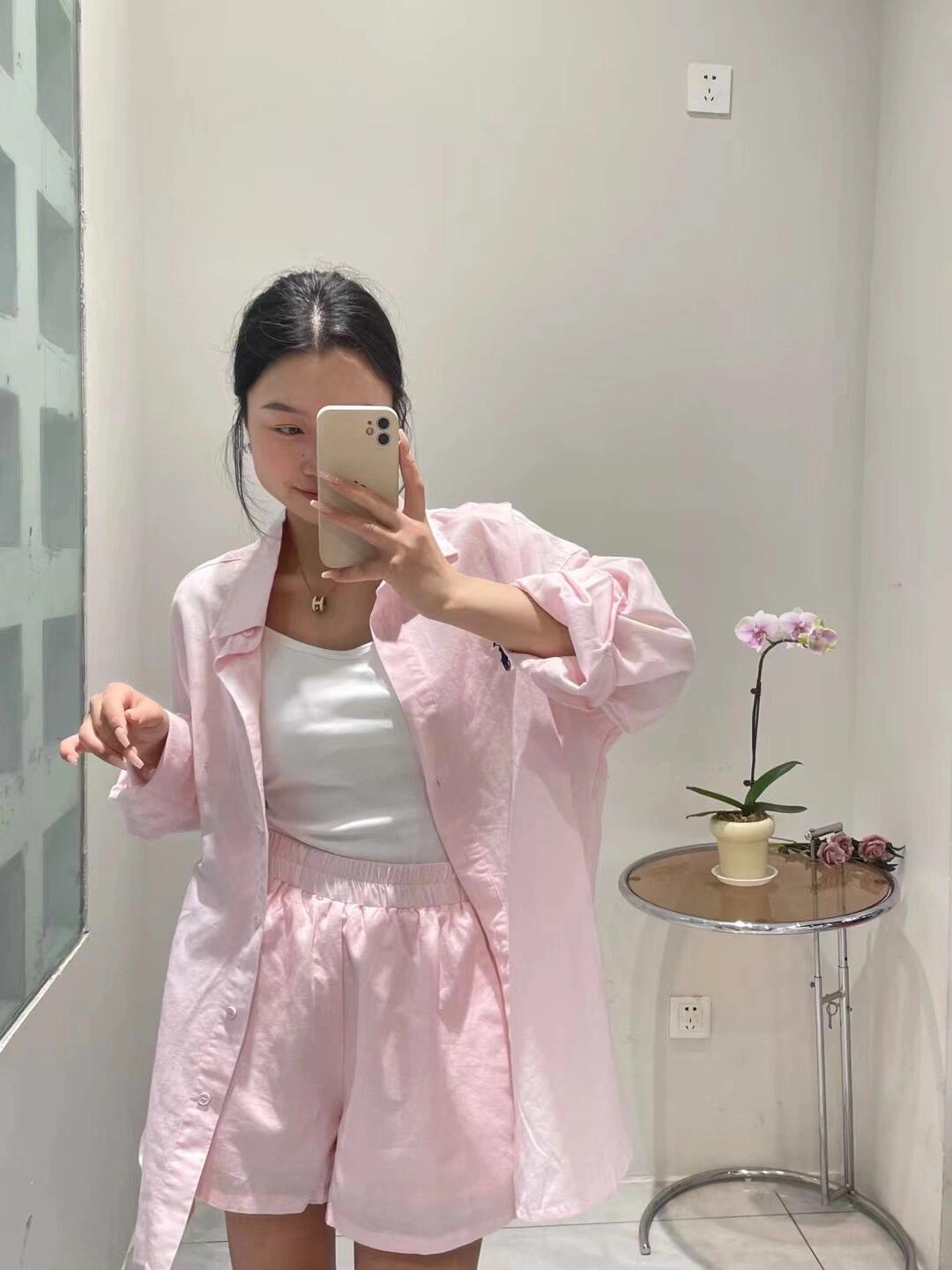 Korean Lifestyle - Süßes rosa Langarmshirt im koreanischen Stil