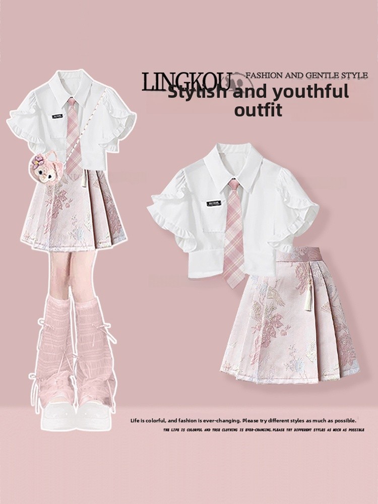 Korean Lifestyle - Elegantes Sommeroutfit für Damen im koreanischen